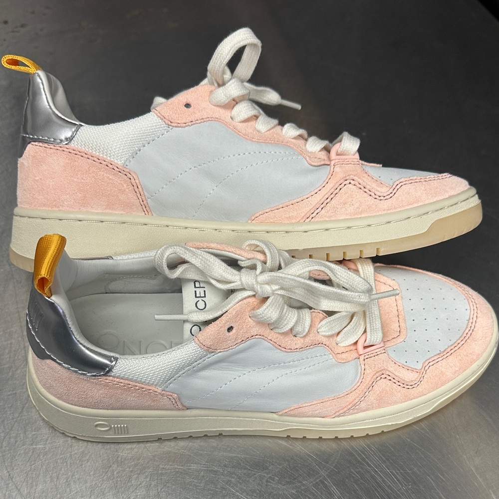 Women's Pink and White Sneakers